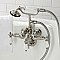 Kingston Brass CA23T8 Vintage 3-3/8" Tub Wall Mount Clawfoot Tub Faucet with Hand Shower, Brushed Nickel