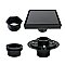 Kingston Brass BSFK6620 Watercourse 6" Square Shower Drain with Flange, Matte Black