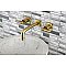 Kingston Brass KS6127ML Milano Two-Handle Wall Mount Bathroom Faucet, Brushed Brass