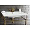 Fauceture LBT31227W34 Continental 31-Inch Ceramic Vanity Top, 4-Inch, 3-Hole, White