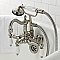 Kingston Brass CA1011T8 Heritage 3-3/8" Tub Wall Mount Clawfoot Tub Faucet with Hand Shower, Brushed Nickel