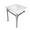 Kingston Brass KVPB25224Q1 Monarch 25-Inch Ceramic Console Sink (4" Faucet Drilling), White/Polished Chrome