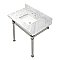 Kingston Brass KVPB36MSQ6 Monarch 36-Inch Carrara Marble Console Sink, Marble White/Polished Nickel