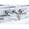 Kingston Brass KS8128ZX Millennium 2-Handle Wall Mount Bathroom Faucet, Brushed Nickel