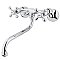 Kingston Brass KS215C Kingston Two Handle Wall Mount Bathroom Faucet, Polished Chrome
