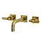 Kingston Brass KS6127ML Milano Two-Handle Wall Mount Bathroom Faucet, Brushed Brass