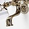 Kingston Brass KS245AB Essex Wall Mount Clawfoot Tub Faucet with Hand Shower, Antique Brass