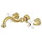 Kingston Brass KS3122PX Vintage 2-Handle Wall Mount Bathroom Faucet, Polished Brass