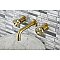 Kingston Brass KS8127RX Belknap Two-Handle Wall Mount Bathroom Faucet, Brushed Brass
