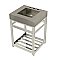 Kingston Brass KVSP2522A6 Fauceture 25" Stainless Steel Sink with Steel Console Sink Base, Brushed/Polished Nickel