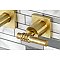 Kingston Brass KS6127ML Milano Two-Handle Wall Mount Bathroom Faucet, Brushed Brass