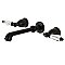Kingston Brass KS7128WLL Wilshire Two-Handle Wall Mount Bathroom Faucet, Brushed Nickel