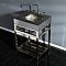 Kingston Brass KVSP2522A6 Fauceture 25" Stainless Steel Sink with Steel Console Sink Base, Brushed/Polished Nickel