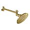 Kingston Brass CK135K7 Victorian 5" Showerhead with High Low Adjustable Arm - Brushed Brass