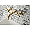 Kingston Brass KS8127ZX Millennium 2-Handle Wall Mount Bathroom Faucet, Brushed Brass
