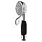 Kingston Brass K511A1 Kaiser 5-Function Hand Shower - Polished Chrome/Black