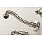 Kingston Brass KS3128KL Whitaker Two-Handle Wall Mount Bathroom Faucet, Brushed Nickel