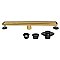 Kingston Brass BSFK2427 Watercourse 24" Linear Shower Drain with Flange, Brushed Brass