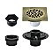 Kingston Brass BSFK6360AB Watercourse 4" Square Brass Shower Drain, Antique Brass