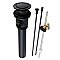 Kingston Brass KBT2120 Brass Pop-Up Bathroom Sink Drain with Overflow and Extra Long Pop-Up rod, 22 Gauge, Matte Black