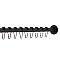 Kingston Brass KSR600 Edenscape 60"-72" Stainless Steel Adjustable Tension Shower Curtain Rod with Rings - Matte Black