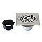 Kingston Brass BSF6360BN Watercourse Floral 4" Square Grid Shower Drain, Brushed Nickel