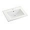 Fauceture LBT24187W1 Ultra Modern 24-Inch X 18-Inch Ceramic Vanity Top (1 Hole), White