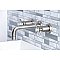 Kingston Brass KS8128BEX Essex 2-Handle 8 in. Wall Mount Bathroom Faucet, Brushed Nickel