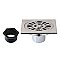 Kingston Brass BSF4267BN Watercourse 4" Square Brass Shower Drain, Brushed Nickel