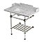 Kingston Brass LMS36MASQB8 Pemberton 36" Console Sink with Acrylic Legs (8-Inch, 3 Hole), Marble White/Brushed Nickel