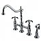 Kingston Brass KS1271TXBS French Country Bridge Kitchen Faucet with Brass Sprayer, Polished Chrome