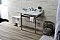 Kingston Brass LMS3622M86ST Wesselman 36" Carrara Marble Console Sink with Stainless Steel Legs, Marble White/Polished Nickel