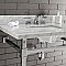 Kingston Brass KVPB36MSQ1 Monarch 36-Inch Carrara Marble Console Sink, Marble White/Polished Chrome