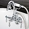 Aqua Vintage AE8T1BAL Heirloom Wall Mount Clawfoot Tub Faucet, Polished Chrome