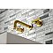 Kingston Brass KS8127CML Manhattan 2-Handle 8 in. Wall Mount Bathroom Faucet, Brushed Brass