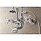 Kingston Brass AE560T1 Aqua Vintage 7-Inch Wall Mount Tub Faucet with Hand Shower, Polished Chrome
