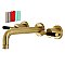Kingston Brass KS8127CKL Kaiser Two-Handle Wall Mount Bathroom Faucet, Brushed Brass