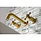 Kingston Brass KS8127BX Metropolitan 2-Handle 8 in. Wall Mount Bathroom Faucet, Brushed Brass