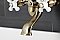 Kingston Brass KS266PXAB Kingston Wall Mount Clawfoot Tub Faucet with Hand Shower, Antique Brass