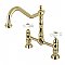 Kingston Brass KS1172PX Heritage Bridge Kitchen Faucet, Polished Brass