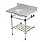 Kingston Brass KVPB30MAB6 Templeton 30" Console Sink with Acrylic Legs (8-Inch, 3 Hole), Carrara Marble/Polished Nickel