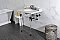 Kingston Brass LMS30MA0 Pemberton 30" Carrara Marble Console Sink with Acrylic Legs, Marble White/Matte Black