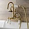 Kingston Brass AE11T7 Aqua Vintage Wall Mount Clawfoot Tub Faucet, Brushed Brass