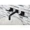 Kingston Brass KS6120CKL Kaiser Two-Handle Wall Mount Bathroom Faucet, Matte Black