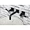 Kingston Brass KS6120DFL NuWave Two-Handle Wall Mount Bathroom Faucet, Matte Black