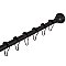 Kingston Brass KSR115 Edenscape 60"-72" Stainless Steel Adjustable Tension Shower Curtain Rod with Rings - Oil Rubbed Bronze