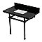 Kingston Brass KVPK3630KBSQ5 Templeton 36" Black Granite Console Sink with Brass Legs (8-Inch - 3-Hole) - Black Granite/Oil Rubbed Bronze