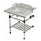 Kingston Brass LMS3030MASQB6 Pemberton 30" Console Sink with Acrylic Legs (8-Inch, 3 Hole), Marble White/Polished Nickel