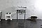 Kingston Brass LMS30MBSQ1 Pemberton 30" Carrara Marble Console Sink with Brass Legs, Marble White/Polished Chrome