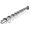Kingston Brass SRK601 Edenscape 60"-72" Stainless Steel Adjustable Tension Shower Curtain Rod with Rings - Polished Chrome